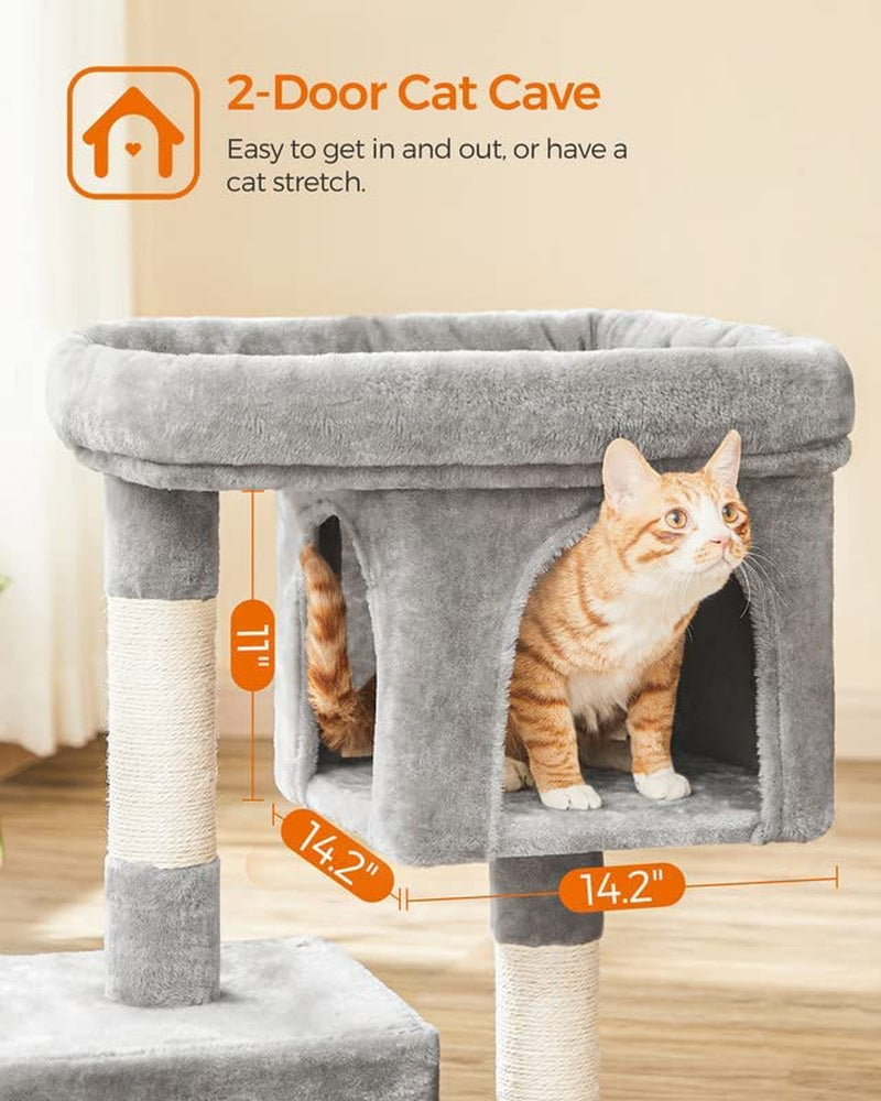 Cat Tree, 33.1-Inch Cat Tower, Cat Condo for Large Cats up to 16 Lb