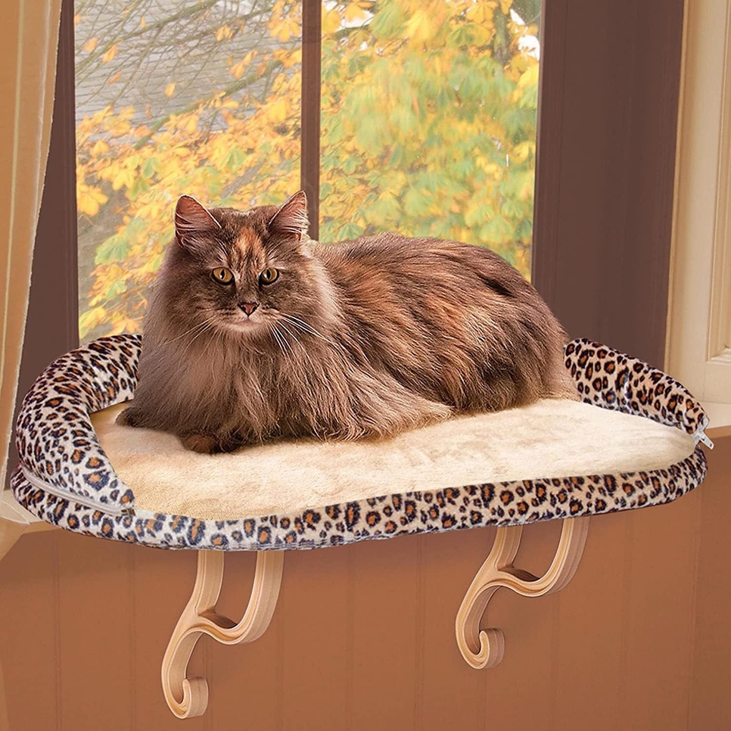 Deluxe Bolster Kitty Sill Cat Window Hanging Bed and Cat Hammock