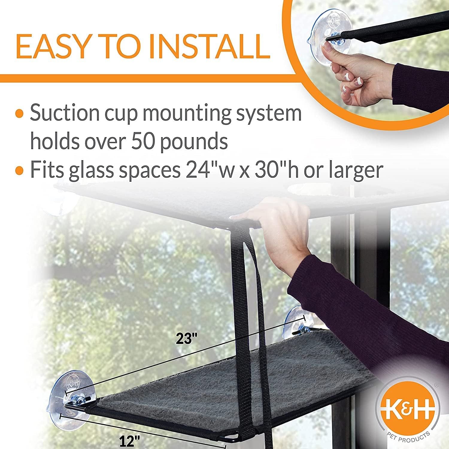 Window Mount Kitty Sill, Cat Window Perch - Double Level to Quad Level
