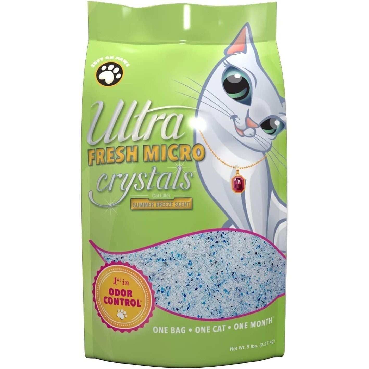 Ultra Pet Silica Gel Crystal Cat Litter- Soft-On-Paws, Superior Odor Control