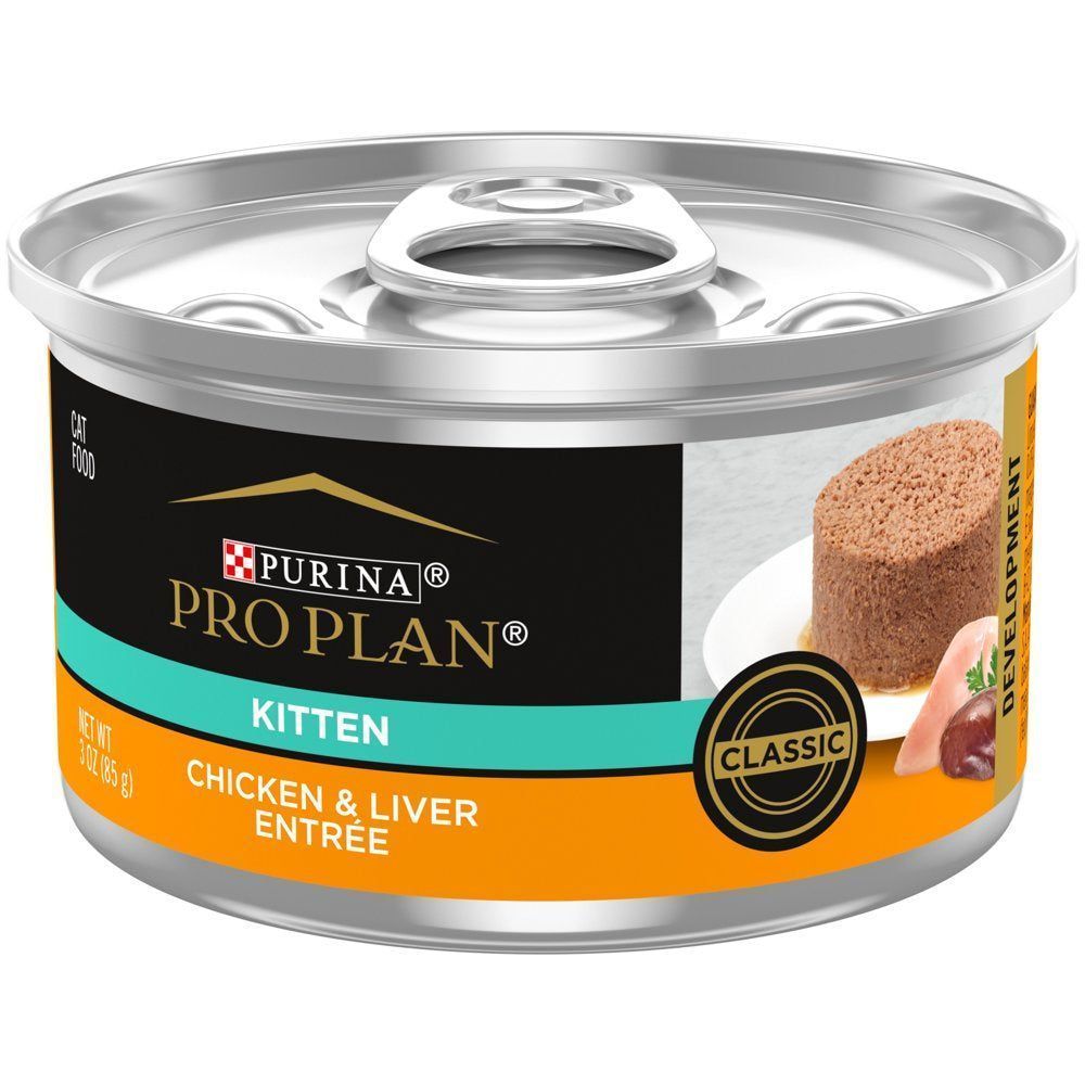 High Protein Wet Kitten Food, Chicken & Liver Entree, 3 Oz. (24 Cans)