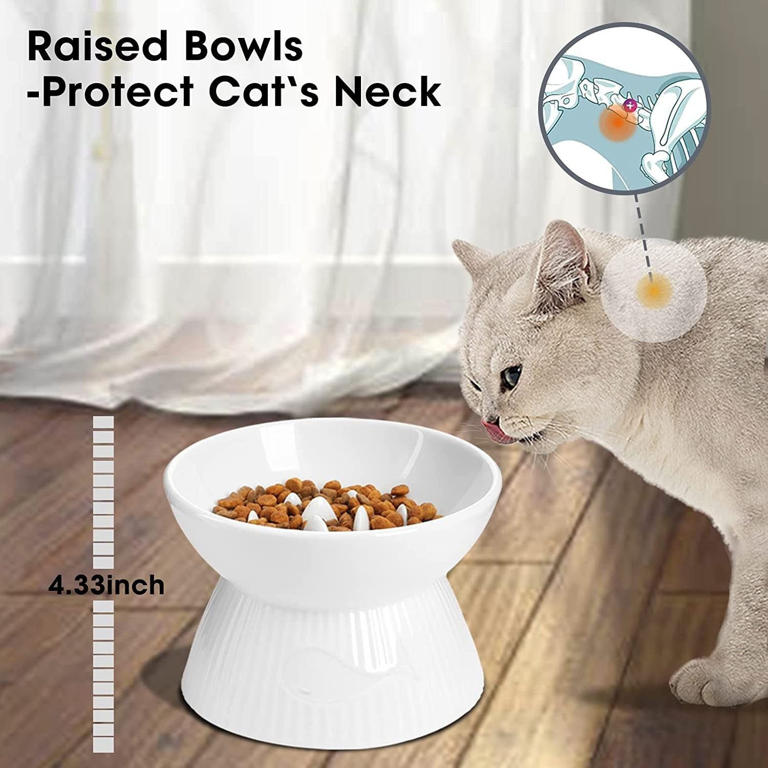 Ceramic Raised Cat Bowl