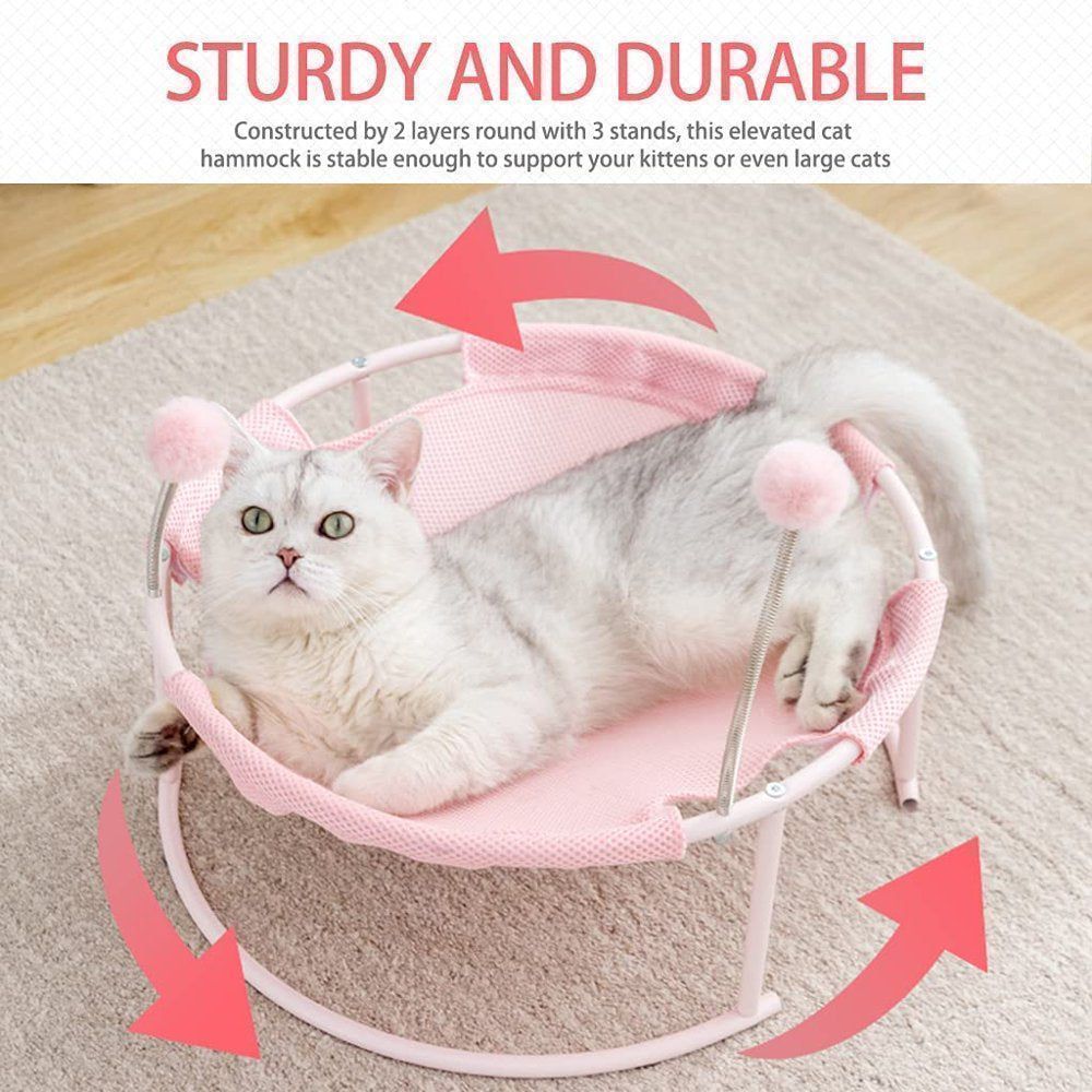 Cat Bed, Elevated Breathable Washable Hammock Cat Bed