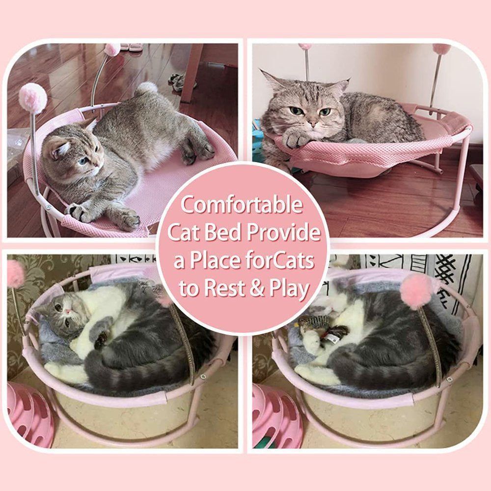 Cat Bed, Elevated Breathable Washable Hammock Cat Bed