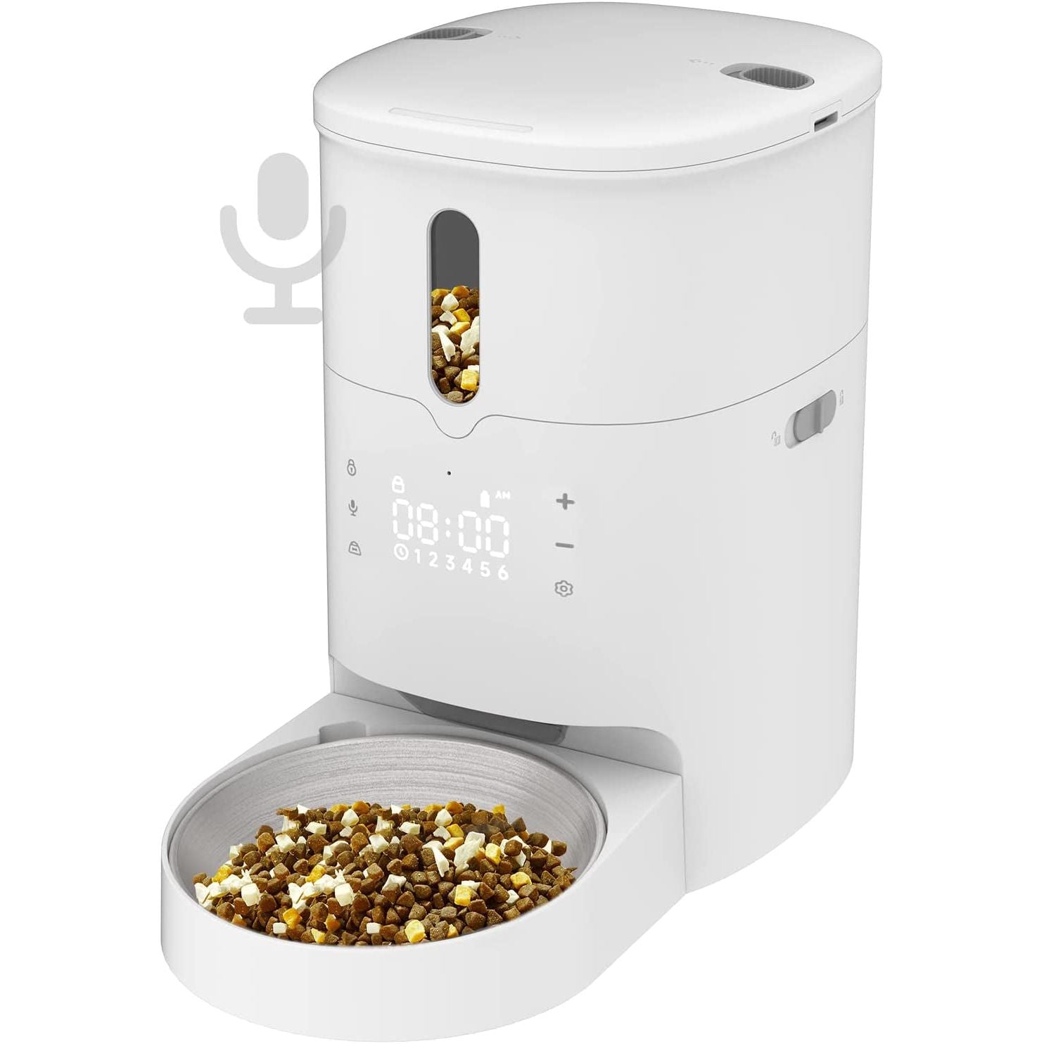 Cat Feeder Automatic Dry Food Dispenser with Desiccant Bag, 3L Cat Feeder with Timer