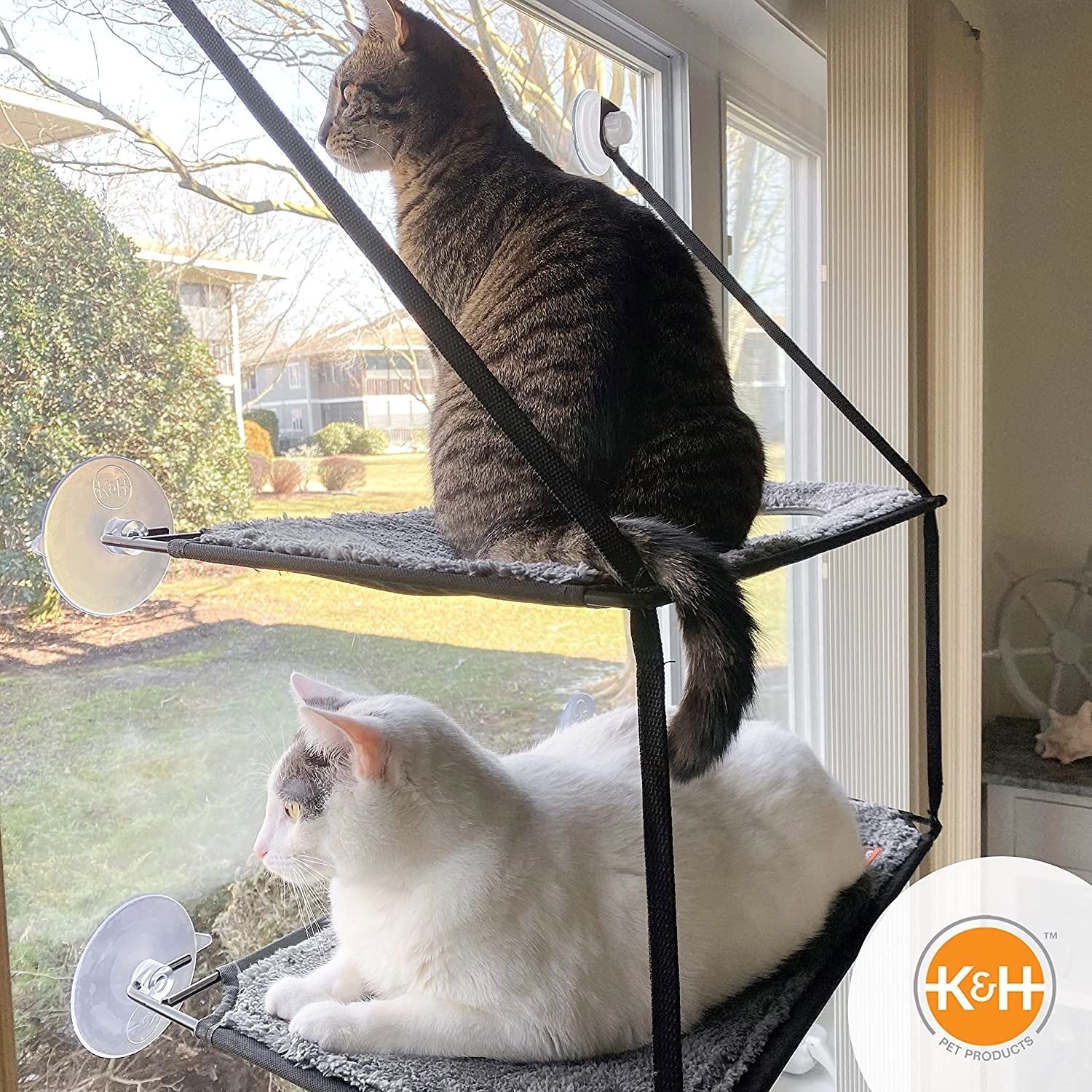 Window Mount Kitty Sill, Cat Window Perch - Double Level to Quad Level