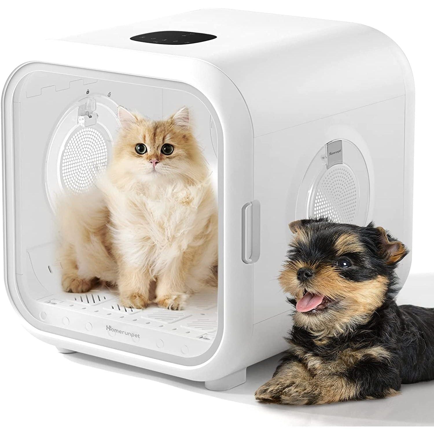Automatic Pet Dryer for Cats Ultra Quiet Hair Dryer with Smart Temperature Control and 360 Drying
