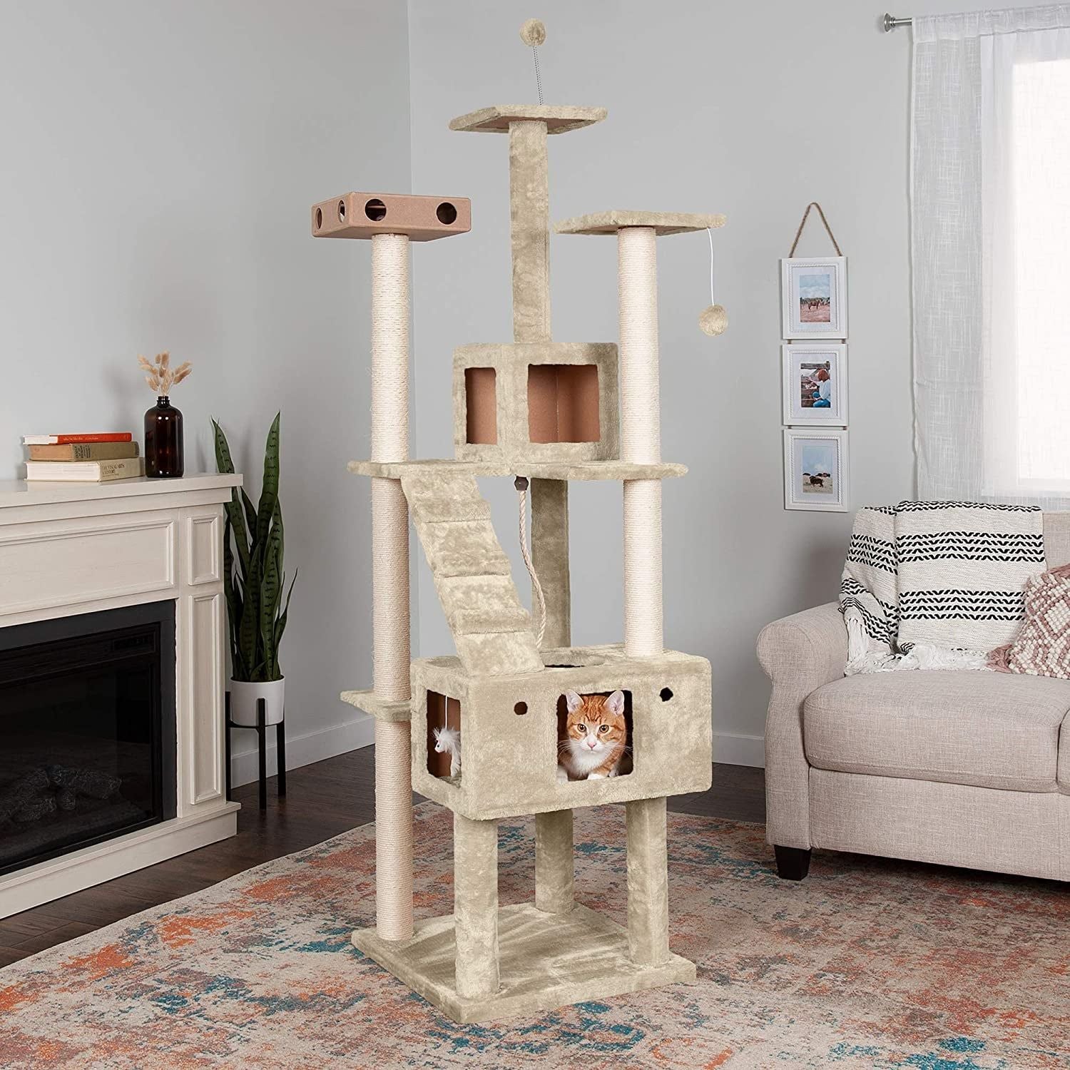 Cat Tree Interactive Playground with Cat Toys