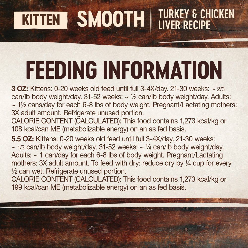 Wet Cat Food Grain Free Wet Kitten Food, Turkey Chicken Liver, 5.5-Ounce Can (Pack of 24)