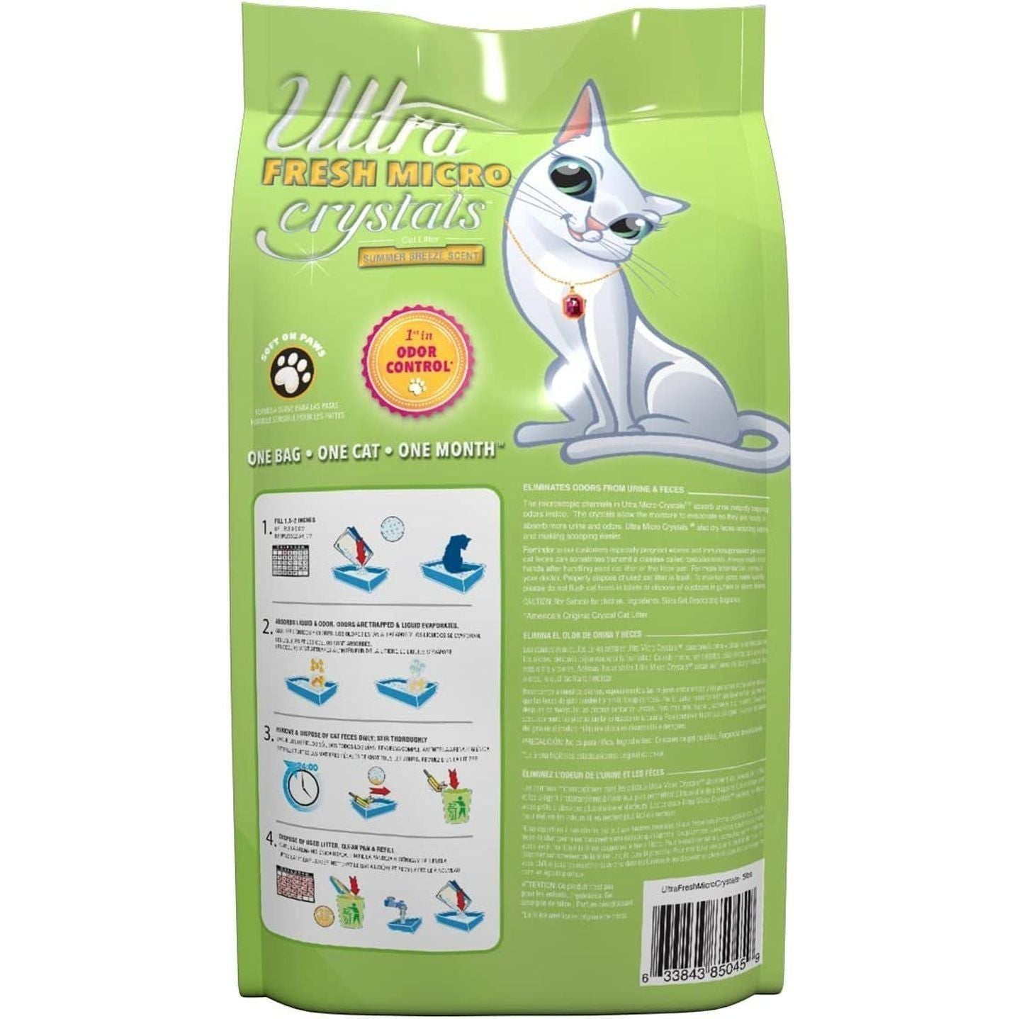 Ultra Pet Silica Gel Crystal Cat Litter- Soft-On-Paws, Superior Odor Control